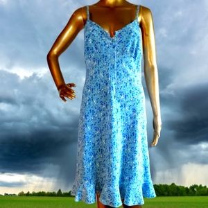 🌻Sold🌻  Vintage 90s Sleeveless Floral Fitted Dress